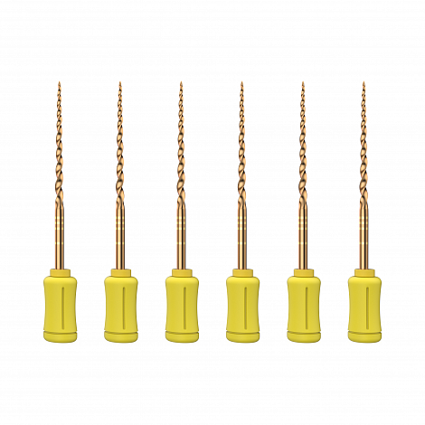 Ручной эндодонтический файл Romax SUP-TAPER files gold hand use (NiTi), F5, длина 31 мм, 6 шт.