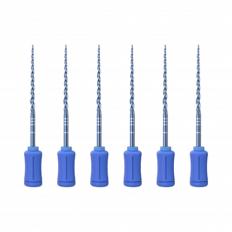 Ручной эндодонтический файл Romax SUP-TAPER files blue hand use (NiTi), F3, длина 25 мм, 6 шт.