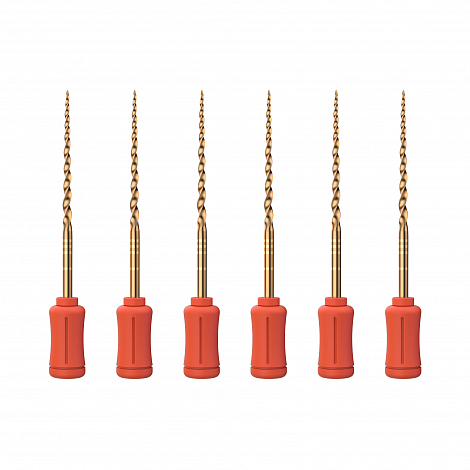 Ручной эндодонтический файл Romax SUP-TAPER files gold hand use (NiTi), F2, длина 25 мм, 6 шт.