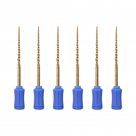 Ручной эндодонтический файл Romax SUP-TAPER files gold hand use (NiTi), F3, длина 21 мм, 6 шт.