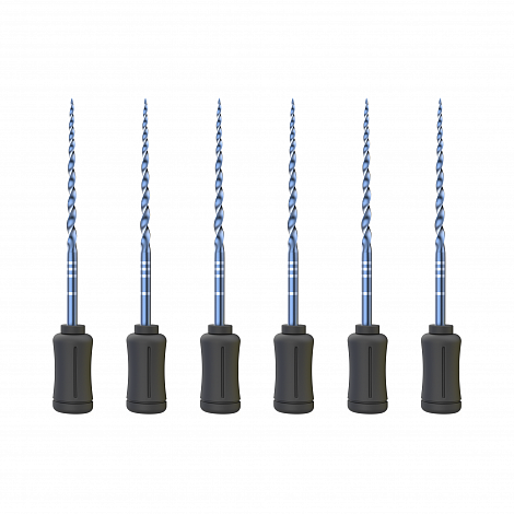 Ручной эндодонтический файл Romax SUP-TAPER files blue hand use (NiTi), F4, длина 31 мм, 6 шт.