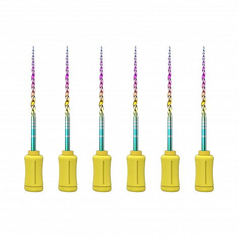 Ручной эндодонтический файл Romax SUP-TAPER files aurora hand use (NiTi), F5, длина 31 мм, 6 шт.