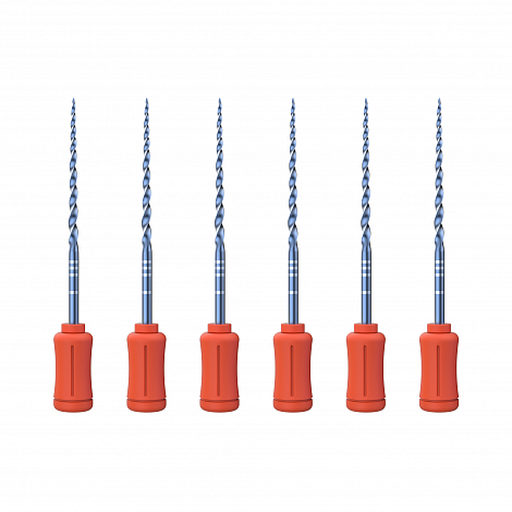 Ручной эндодонтический файл Romax SUP-TAPER files blue hand use (NiTi), F2, длина 21 мм, 6 шт.