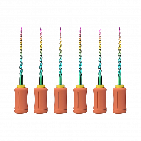 Ручной эндодонтический файл Romax SUP-TAPER files aurora hand use (NiTi), SX, длина 19 мм, 6 шт.
