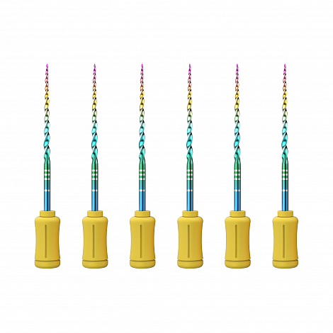 Ручной эндодонтический файл Romax SUP-TAPER files aurora hand use (NiTi), F1, длина 31 мм, 6 шт.