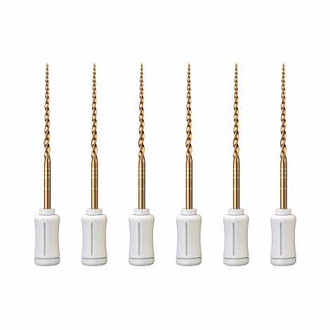 Ручной эндодонтический файл Romax SUP-TAPER files gold hand use (NiTi), S2, длина 25 мм, 6 шт.