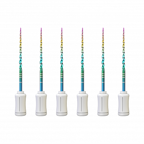 Ручной эндодонтический файл Romax SUP-TAPER files aurora hand use (NiTi), S2, длина 25 мм, 6 шт.