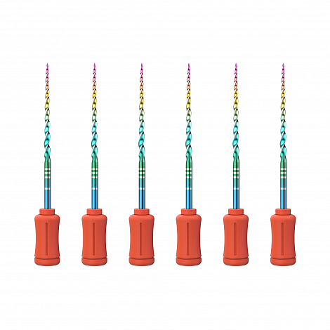 Ручной эндодонтический файл Romax SUP-TAPER files aurora hand use (NiTi), F2, длина 21 мм, 6 шт.